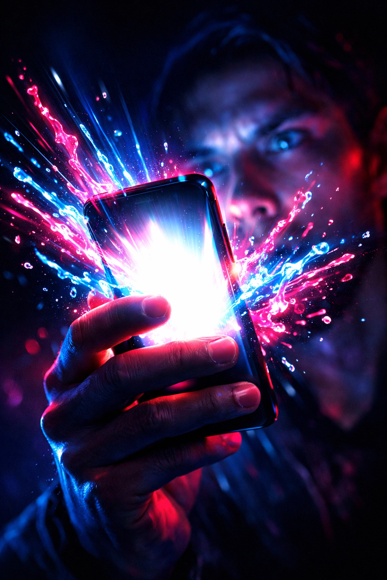 A user focused on a high-retention vertical video designed to capture attention and stop the scroll.