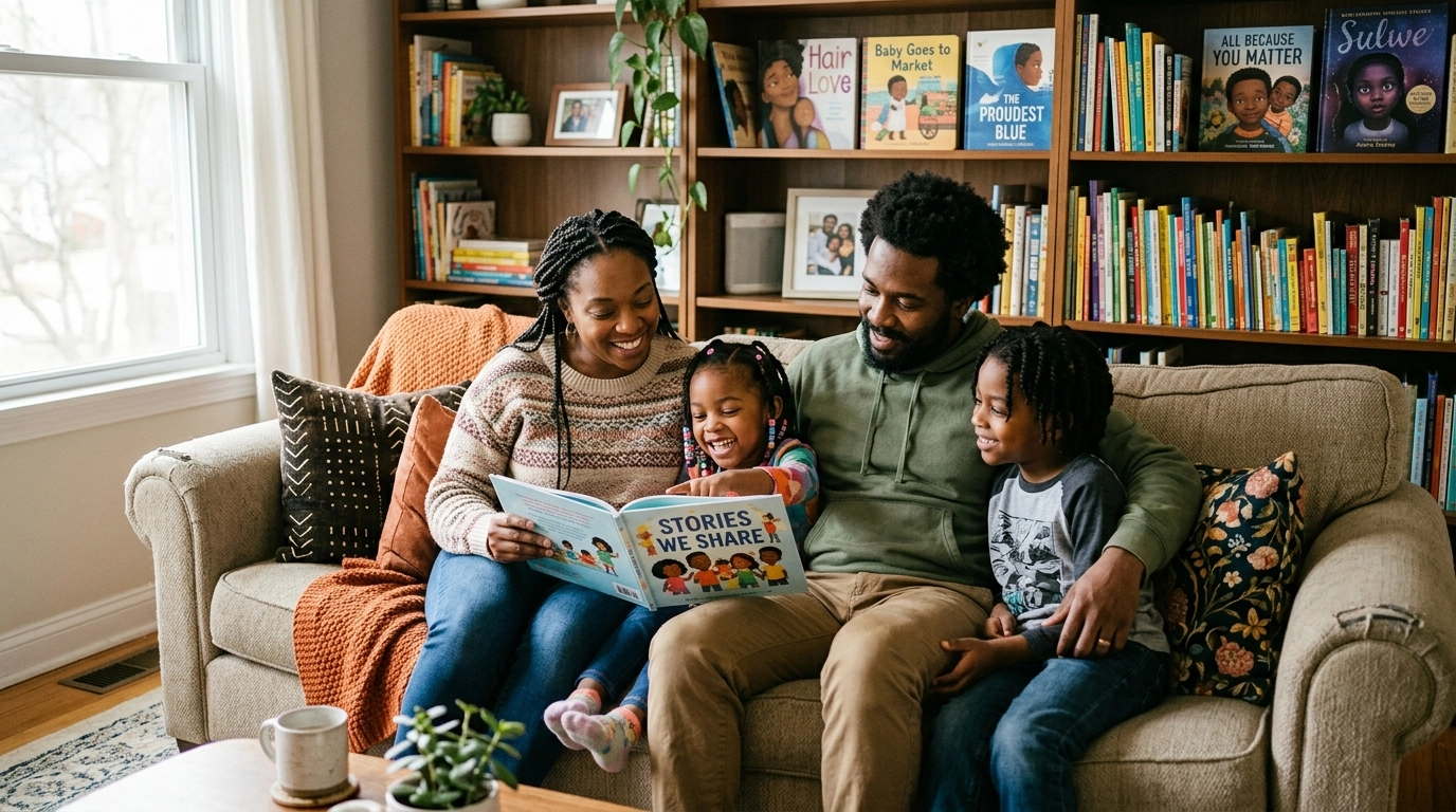 young-black-girl-reading-cozy-library