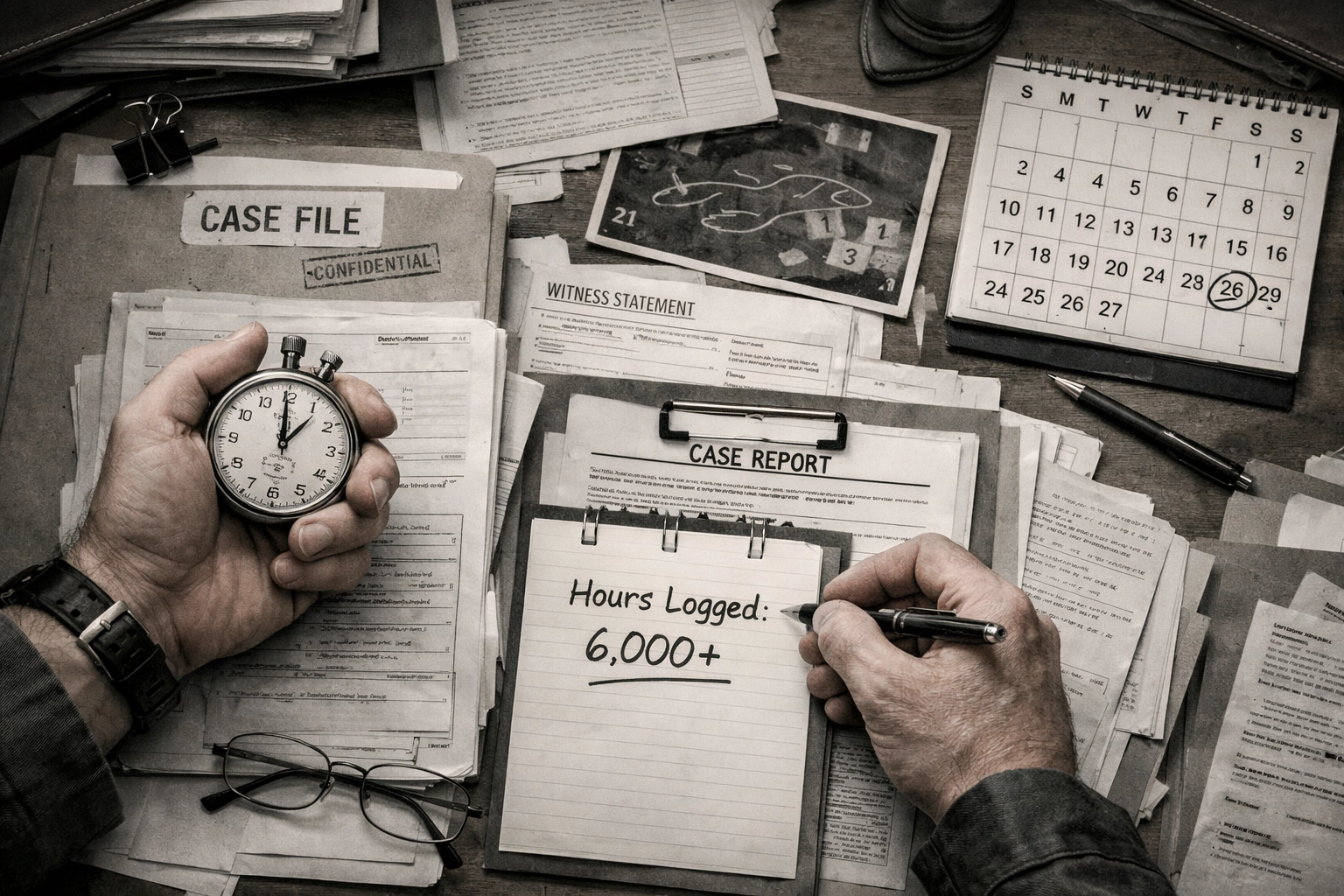 How to Become a Private Investigator in California: The Veteran's Roadmap to Success Private investigator reviewing case files documenting 6,000 hours of experience