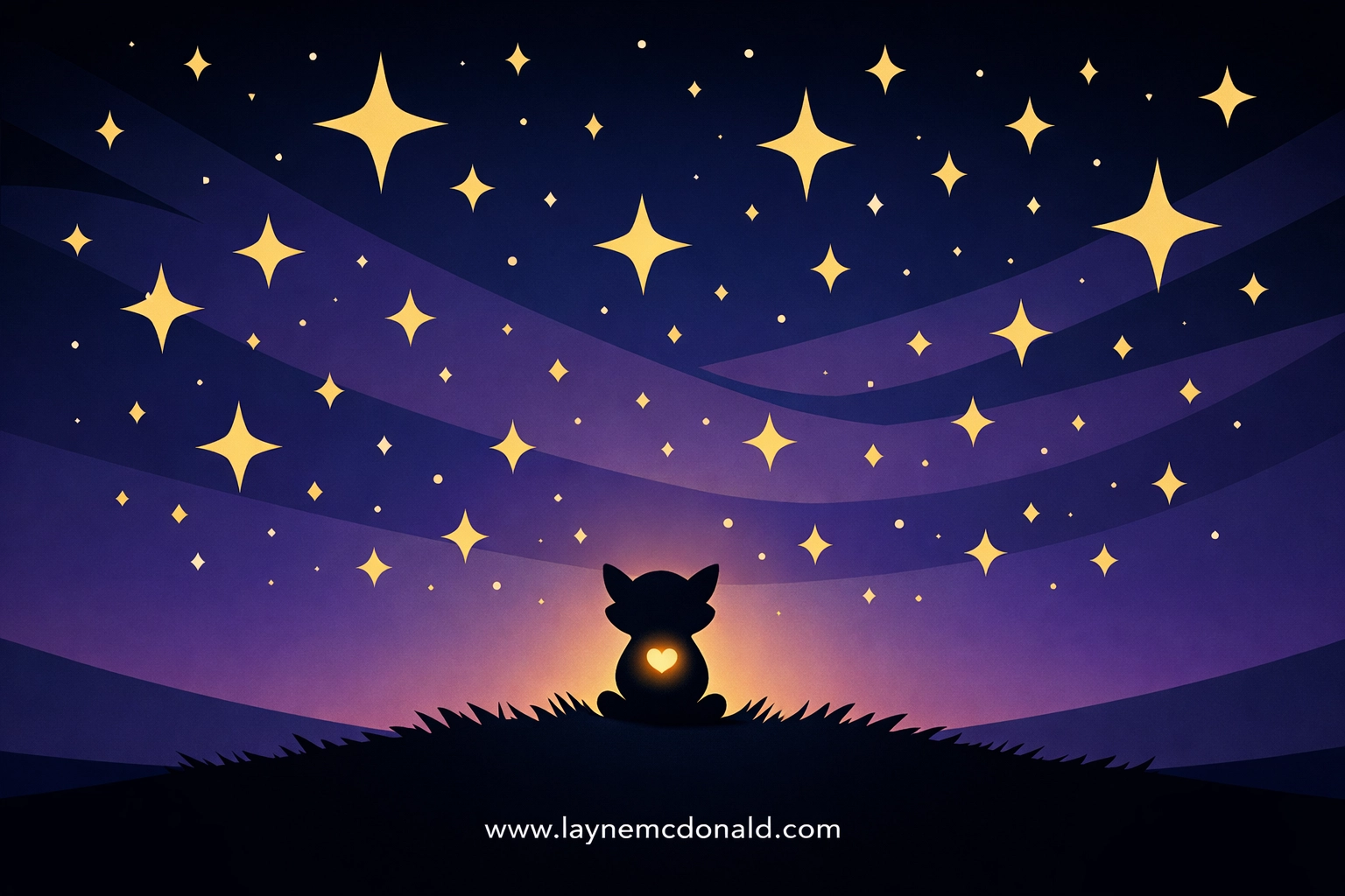 A silhouette of a small creature under a starry sky symbolizing heart transformation and redemption.