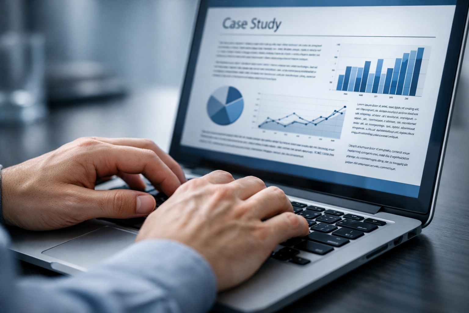 Creating a customer case study document to showcase business success stories