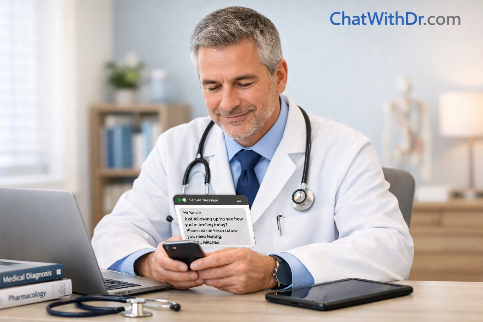 Licensed doctor providing text-based online consultation for allergies