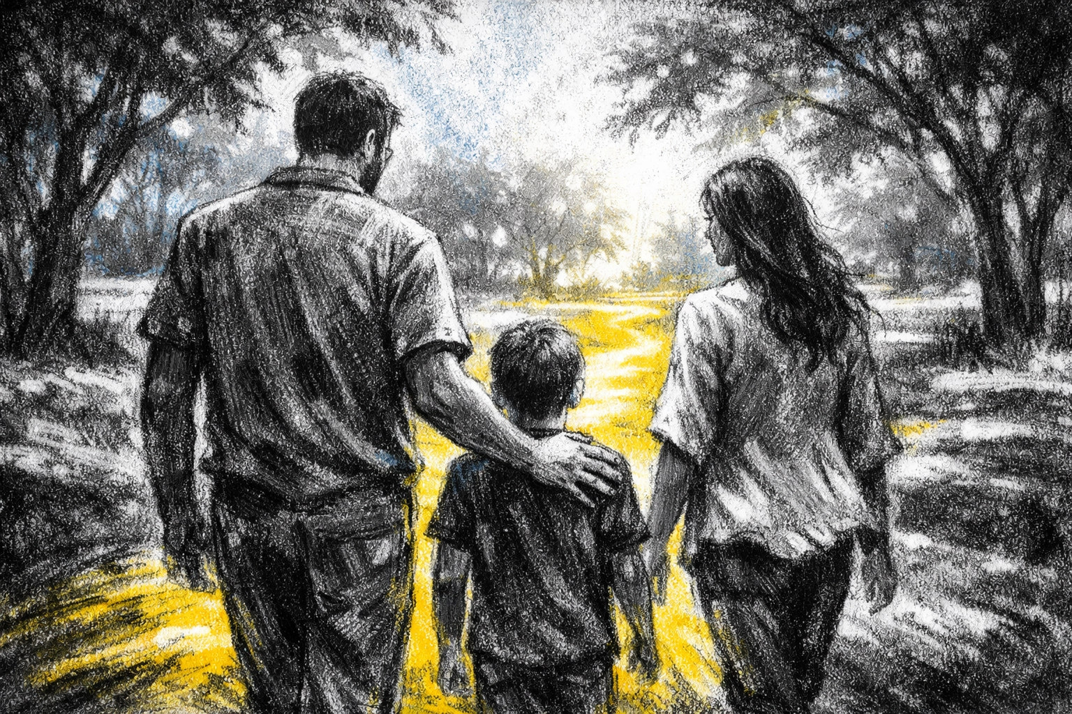 A family walking together, representing spiritual growth and Christ-like love in Memphis.