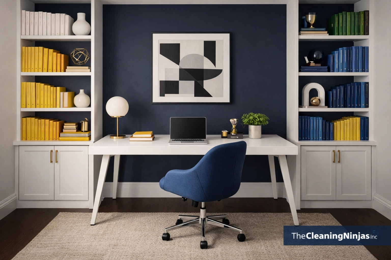 A dust-free home office transition from bi weekly house cleaning to a weekly maintenance schedule.