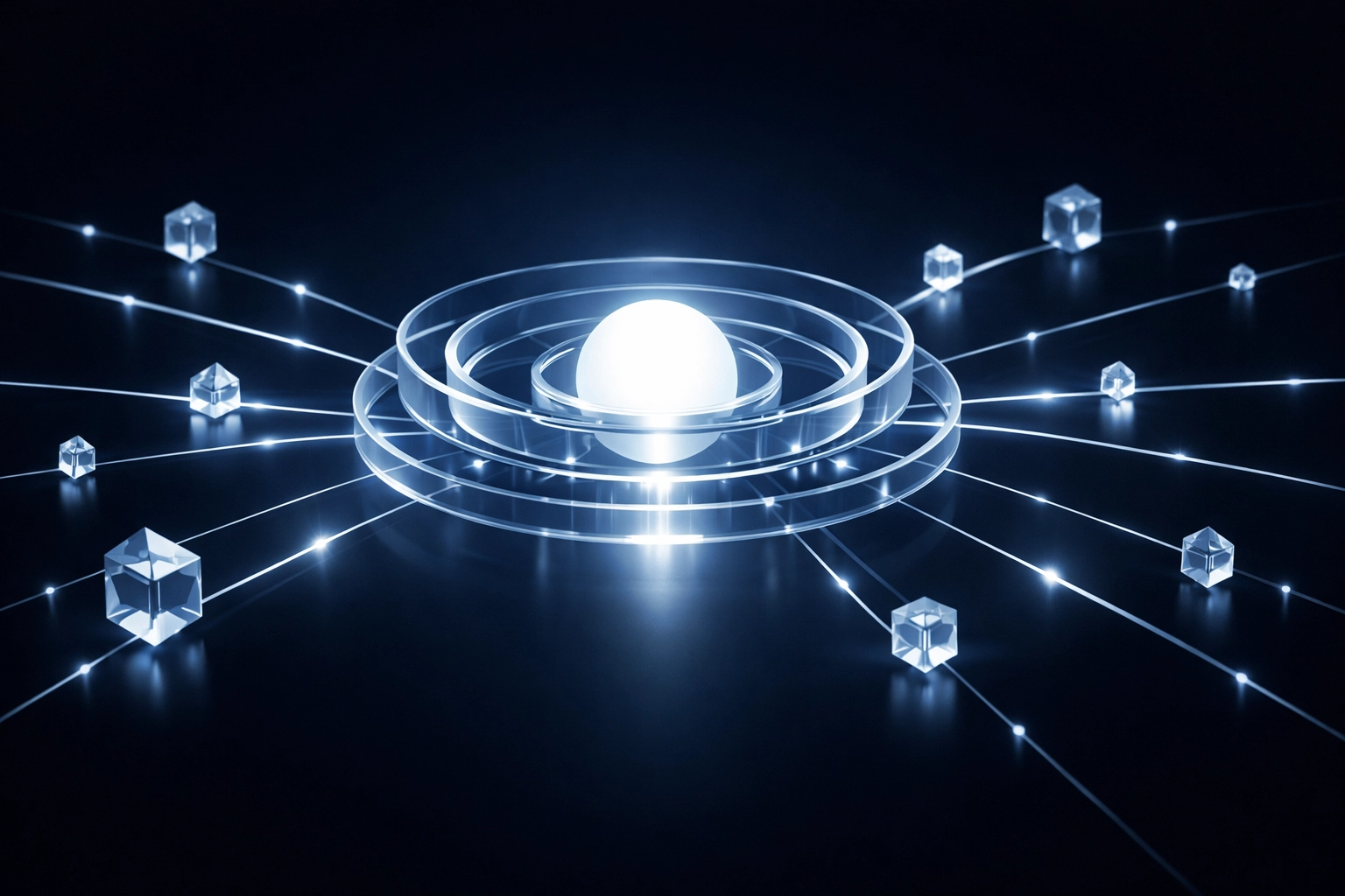 Connected digital ecosystem illustrating AI integration and API-first architecture for scaling software.