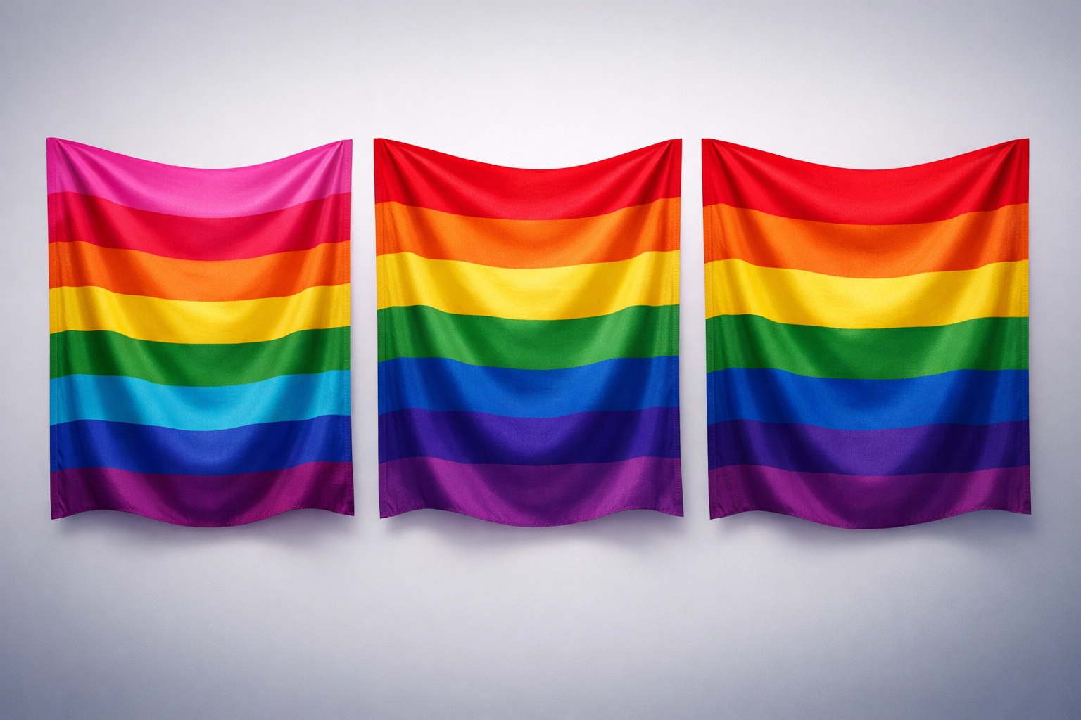 Evolution of the pride flag from original eight stripes to modern six-stripe design