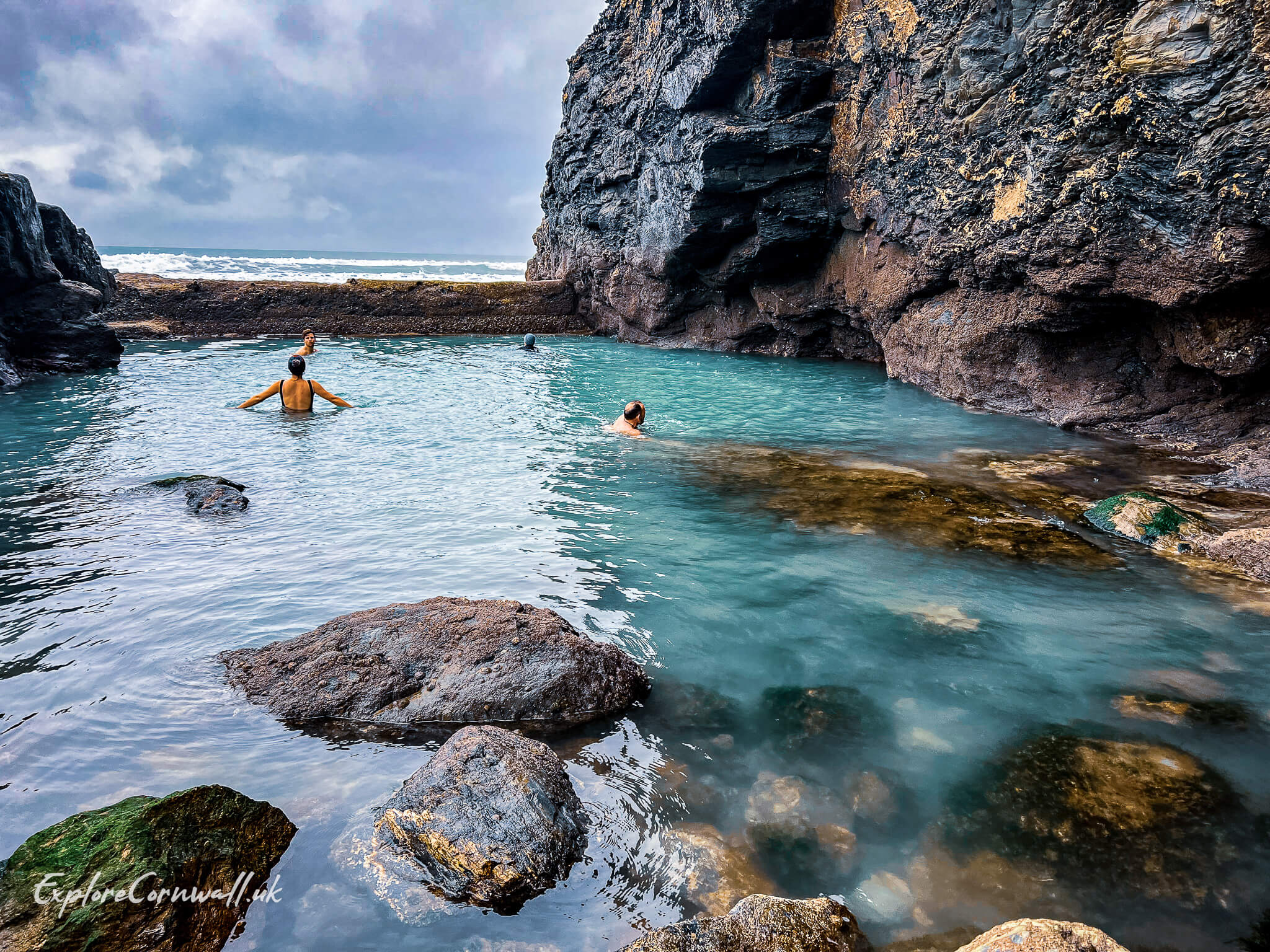 Natural Tidal Pool near Porthtowan Beach