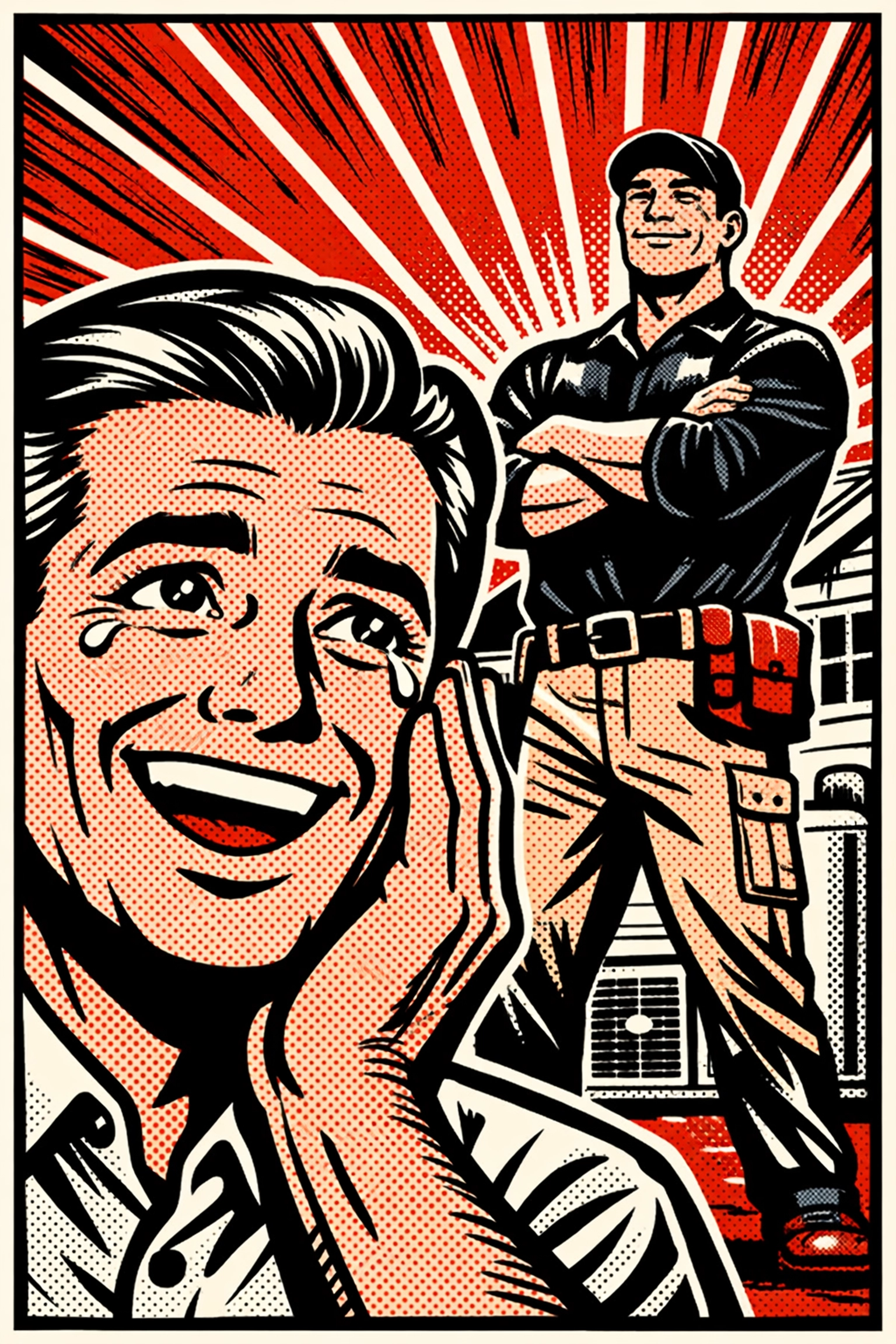 Happy Birmingham homeowner with a professional exterminator providing safe pest control services.