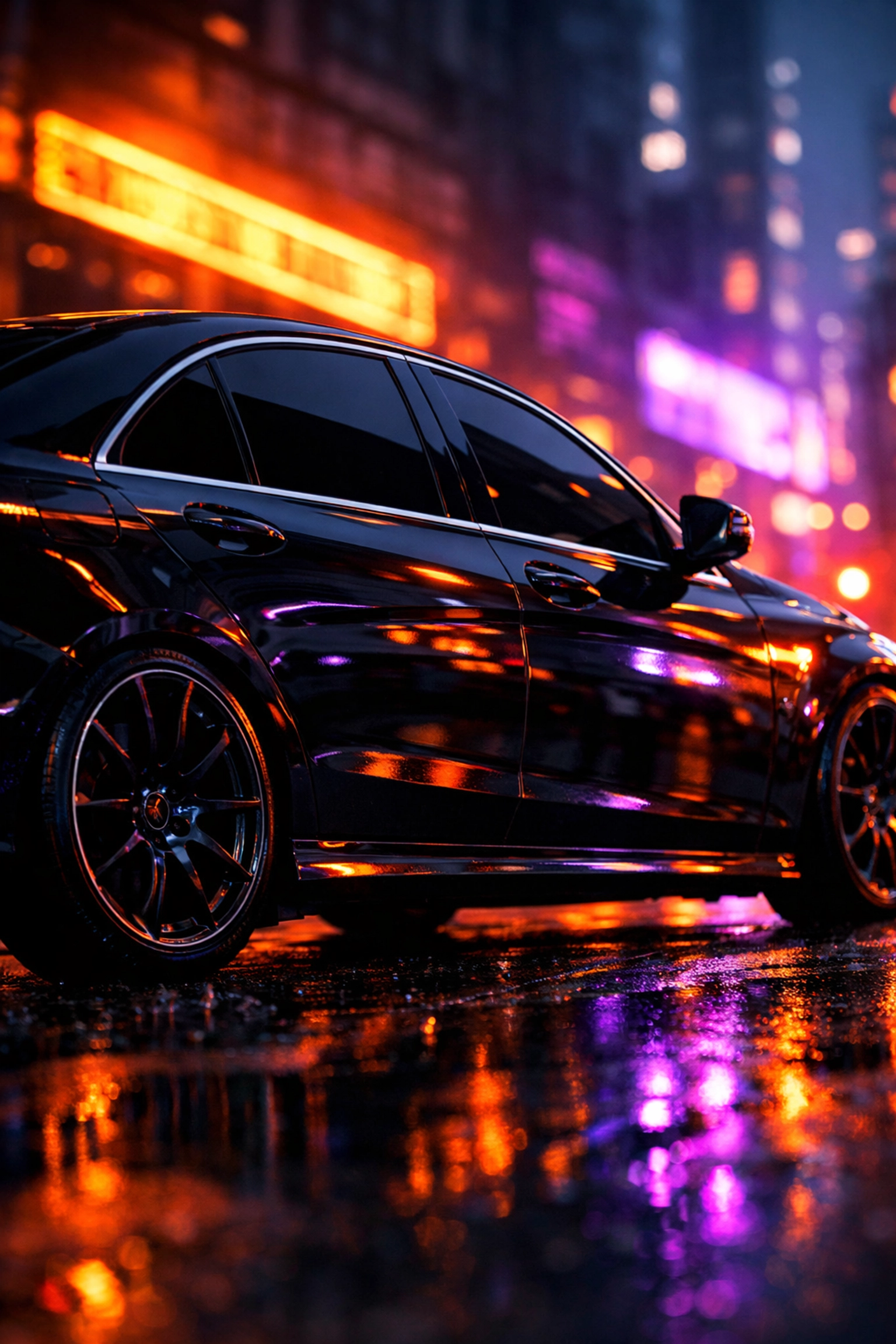 Black sedan with professional Chattanooga window tinting for heat rejection and privacy.