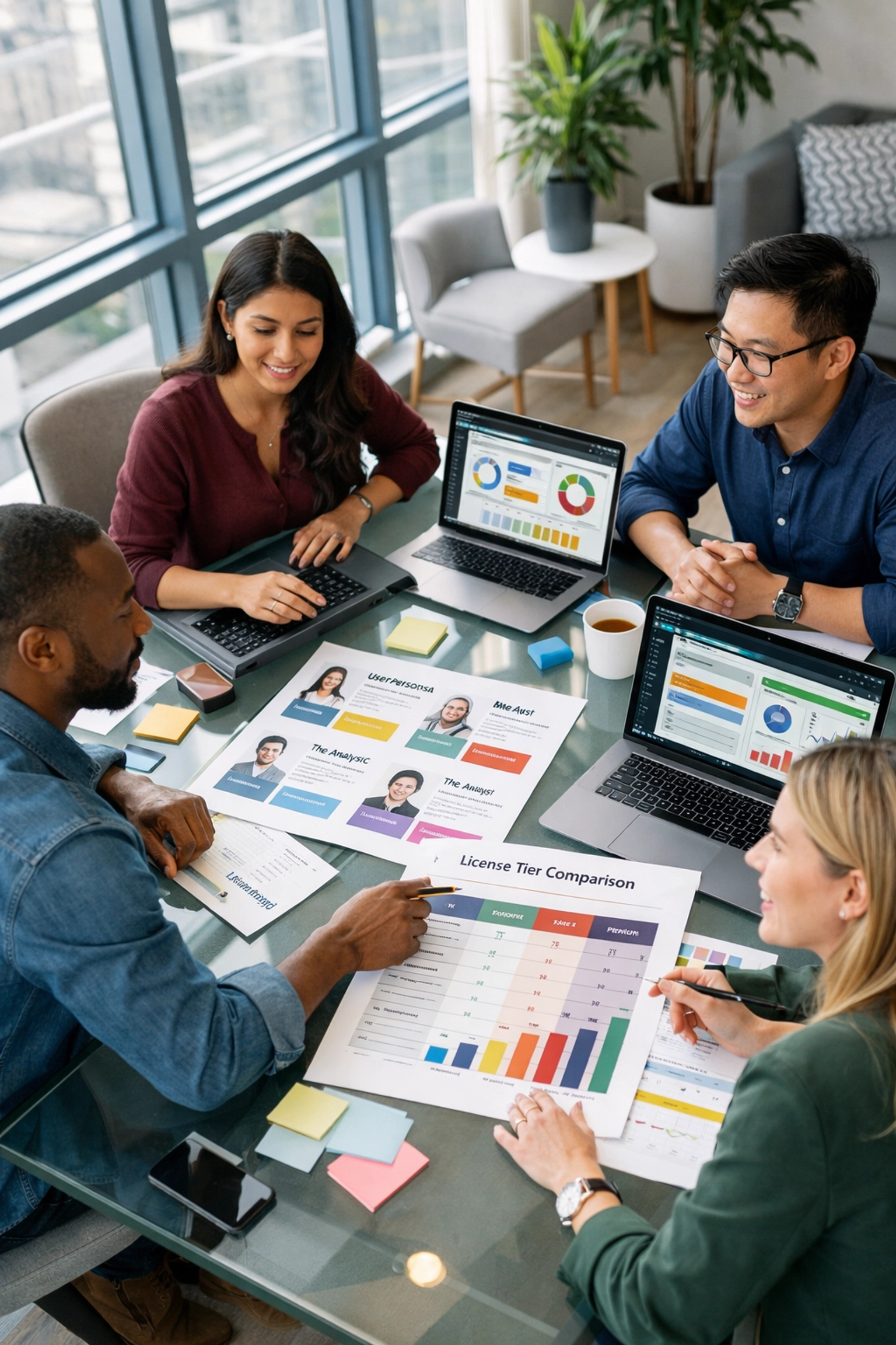 IT team collaborating on ServiceNow license optimization and persona-based user analysis