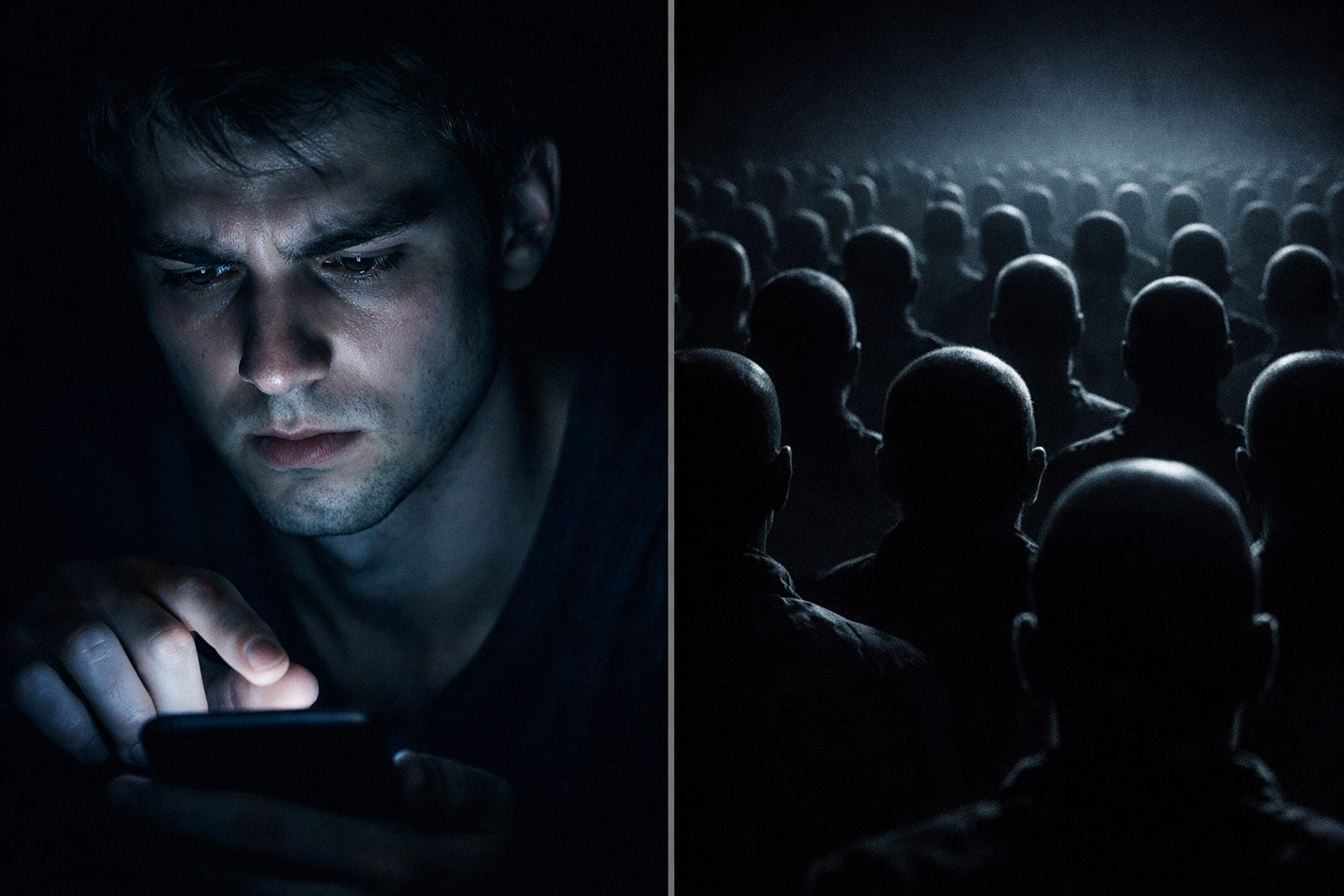 Gay man experiencing dating app anxiety and fatigue from endless profile scrolling