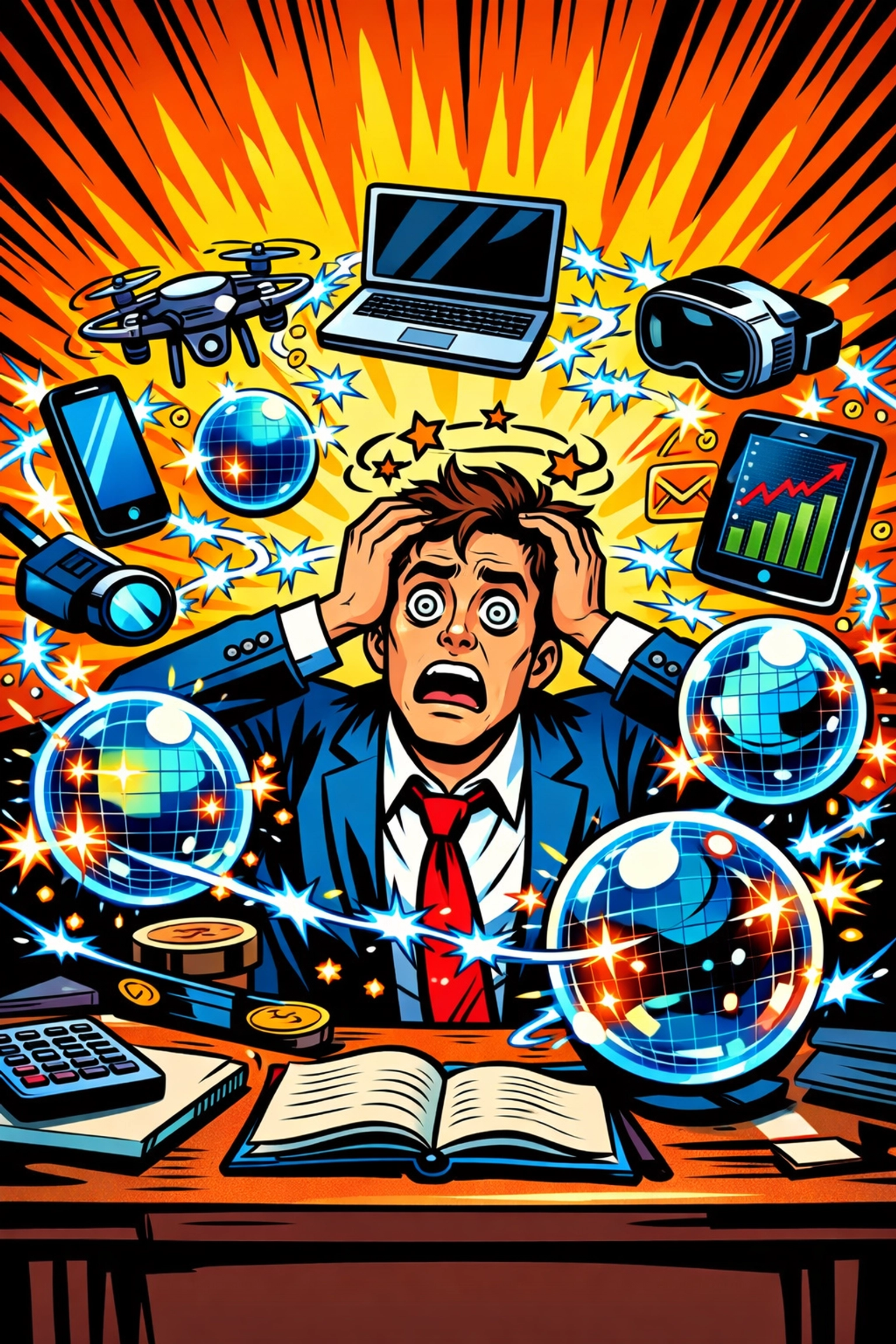 Business owner overwhelmed by shiny object syndrome and too many complex automation tools.