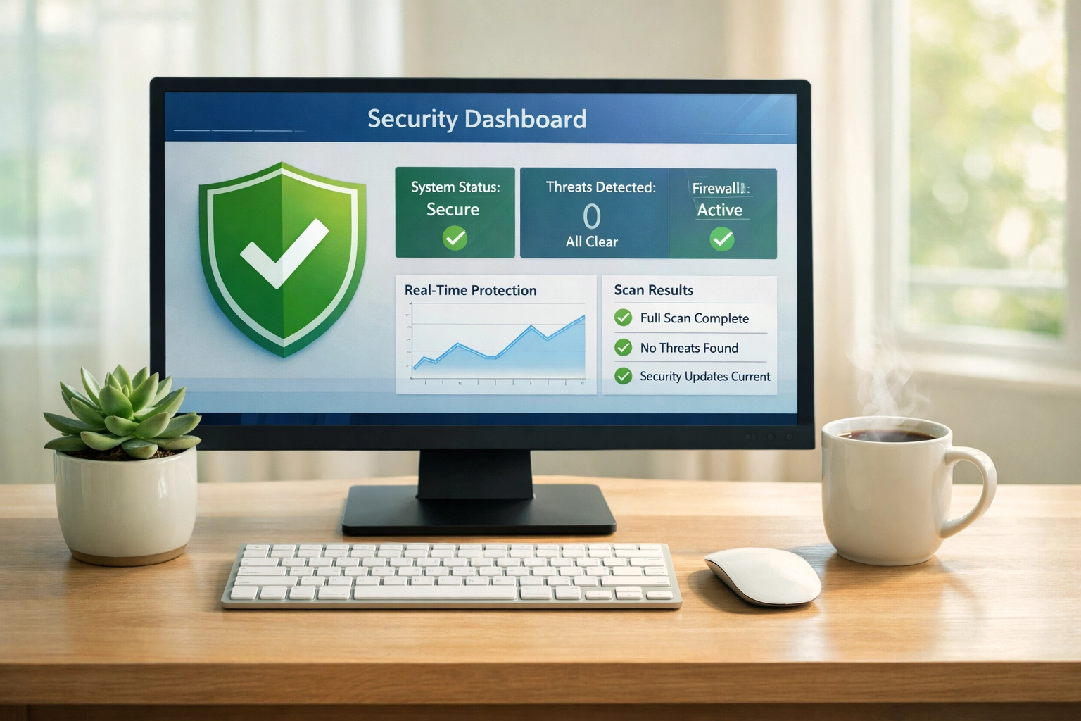 Security audit dashboard showing technical assessment and system preparedness