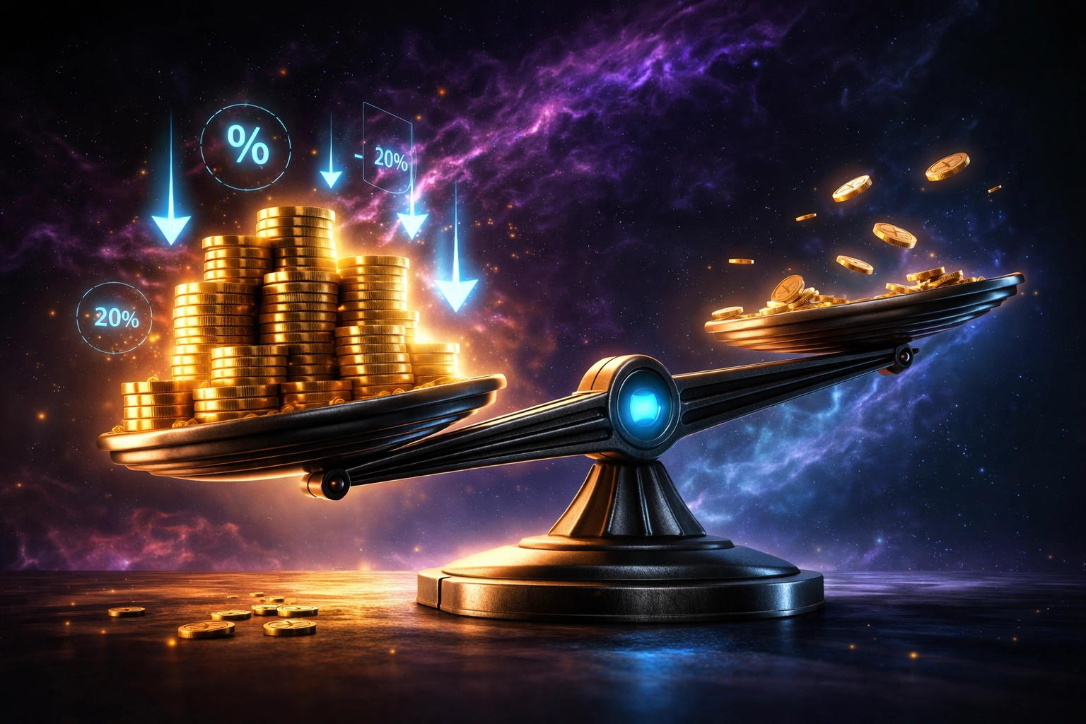 Digital balance showing savings from reduced Web3 payment fees, highlighting Larecoin’s cost advantage.