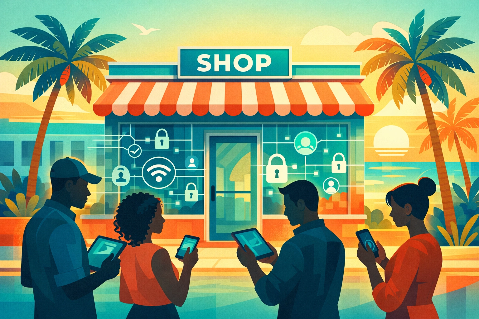 Venice FL small business protected by cybersecurity measures and network security