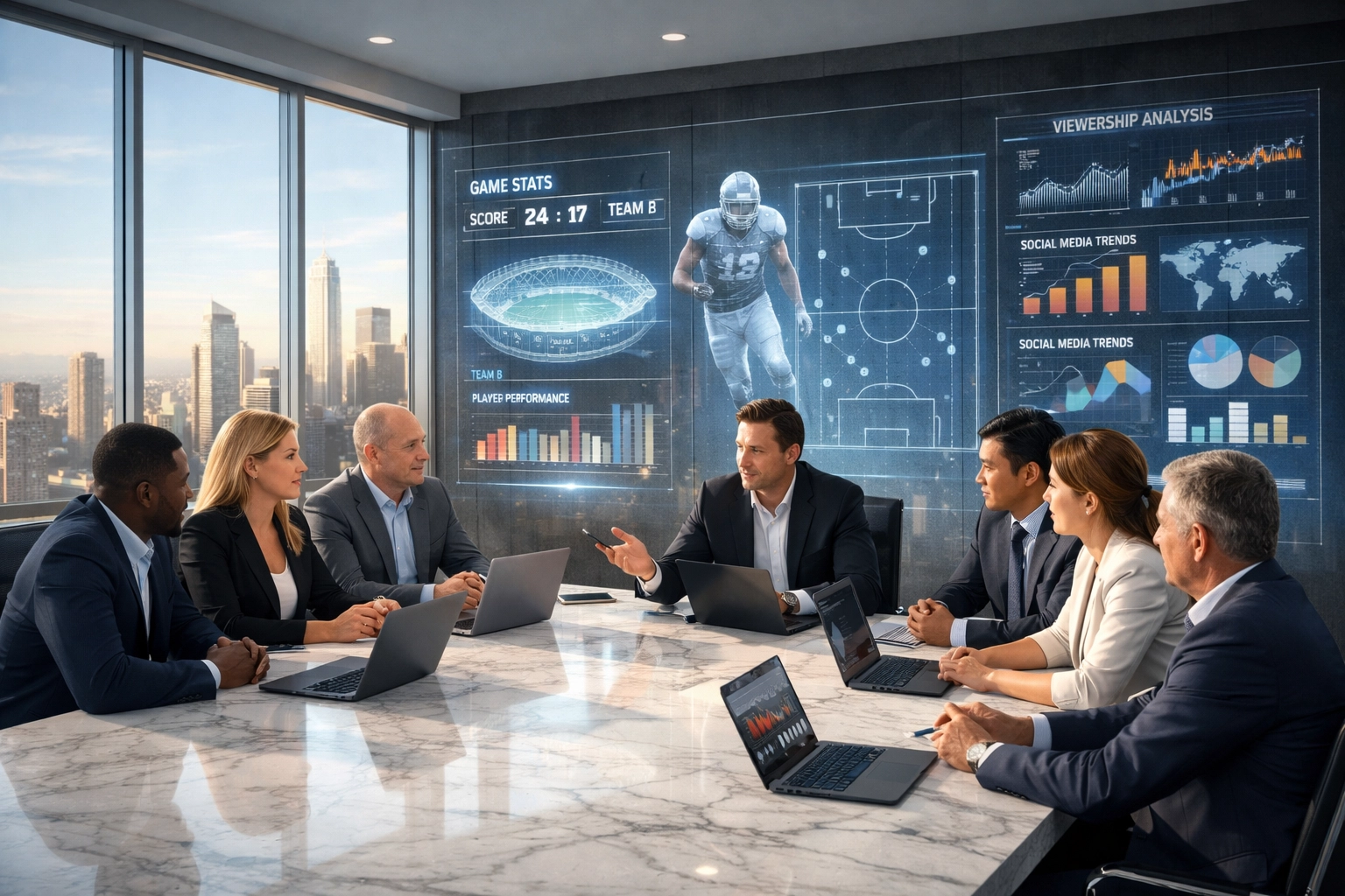 The Ultimate Guide to Super Bowl Branding Blitz Tactics: Everything You Need to Succeed in High-Stakes Marketing Marketing executives in a modern boardroom planning a strategic Super Bowl branding blitz campaign.