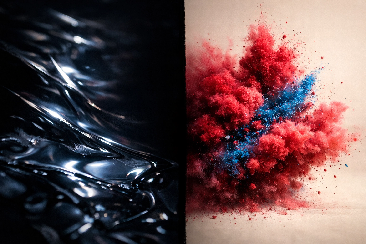 Visual contrast between synthetic petroleum dyes and natural clean label botanical pigments.