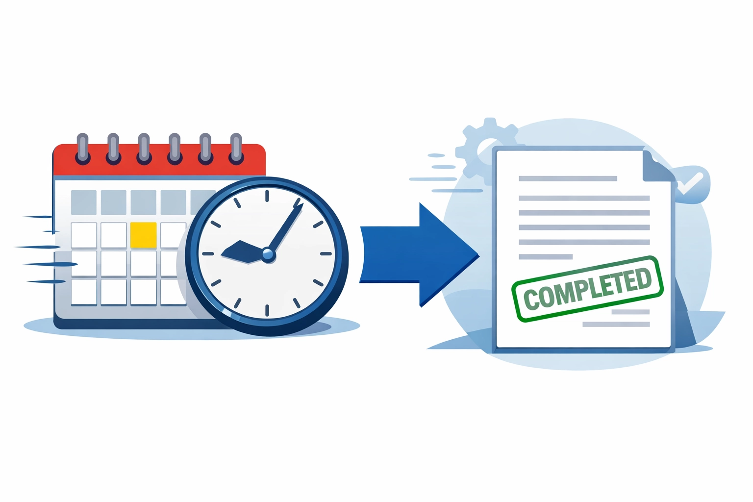 Early tax filing concept showing a calendar and clock to avoid tax preparation delays in New Haven.