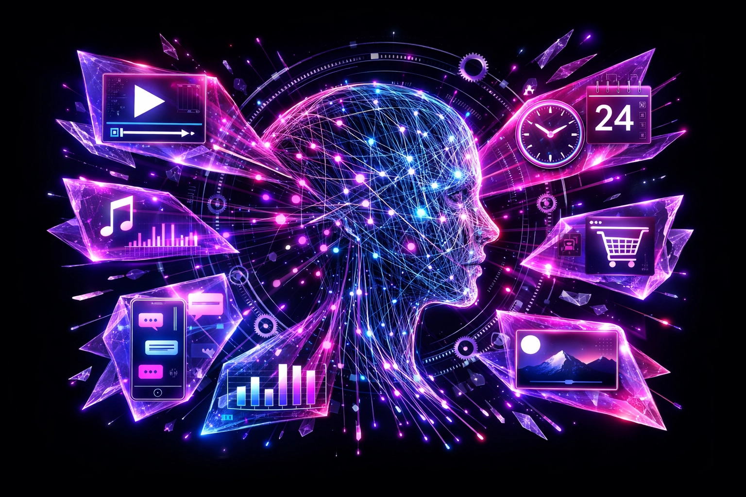 Echtzeit-Personalisierung von Inhalten basierend auf KI-gestützter Datenanalyse für individuelles Marketing.