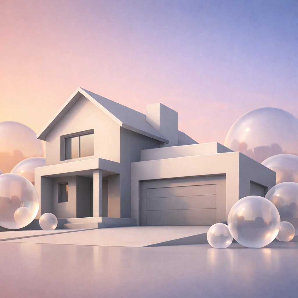 Modern home silhouette representing the 2026 Spokane housing market and entry-level home inventory.