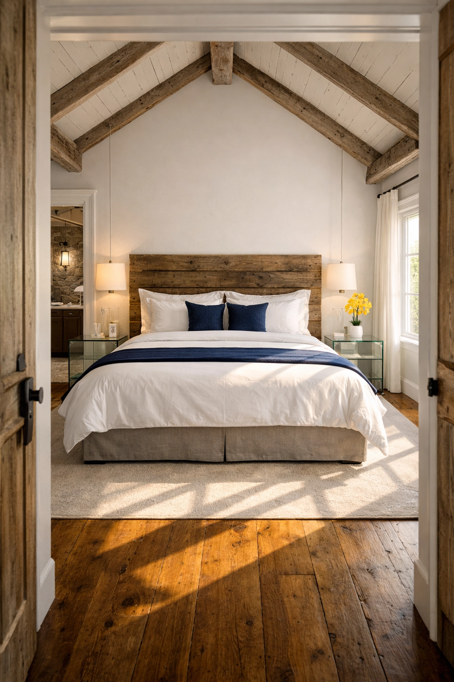 A spotless luxury bedroom in Massachusetts after a complete professional spring cleaning strike.