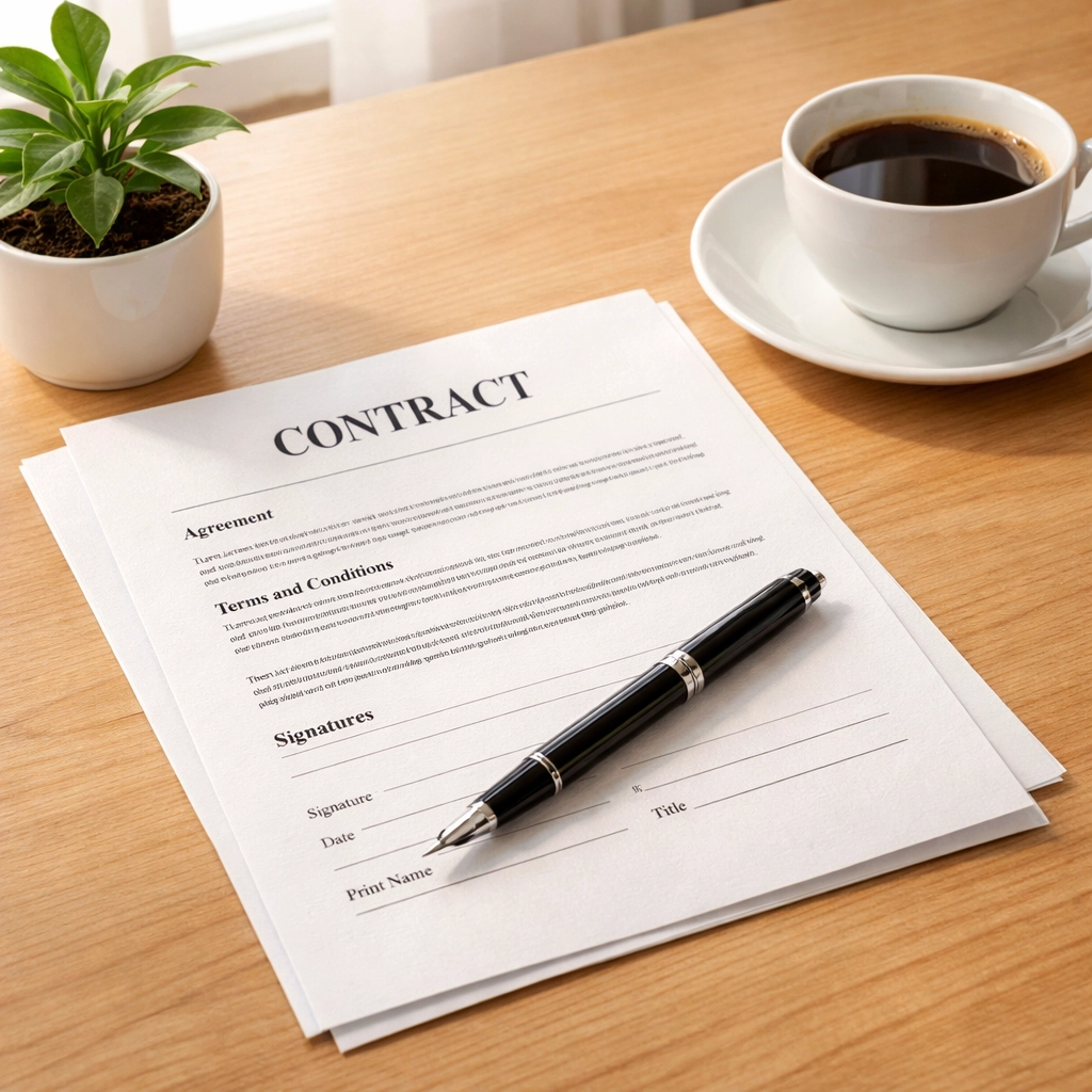 Wholesale coffee roaster contract and agreement documents for café owners to review carefully