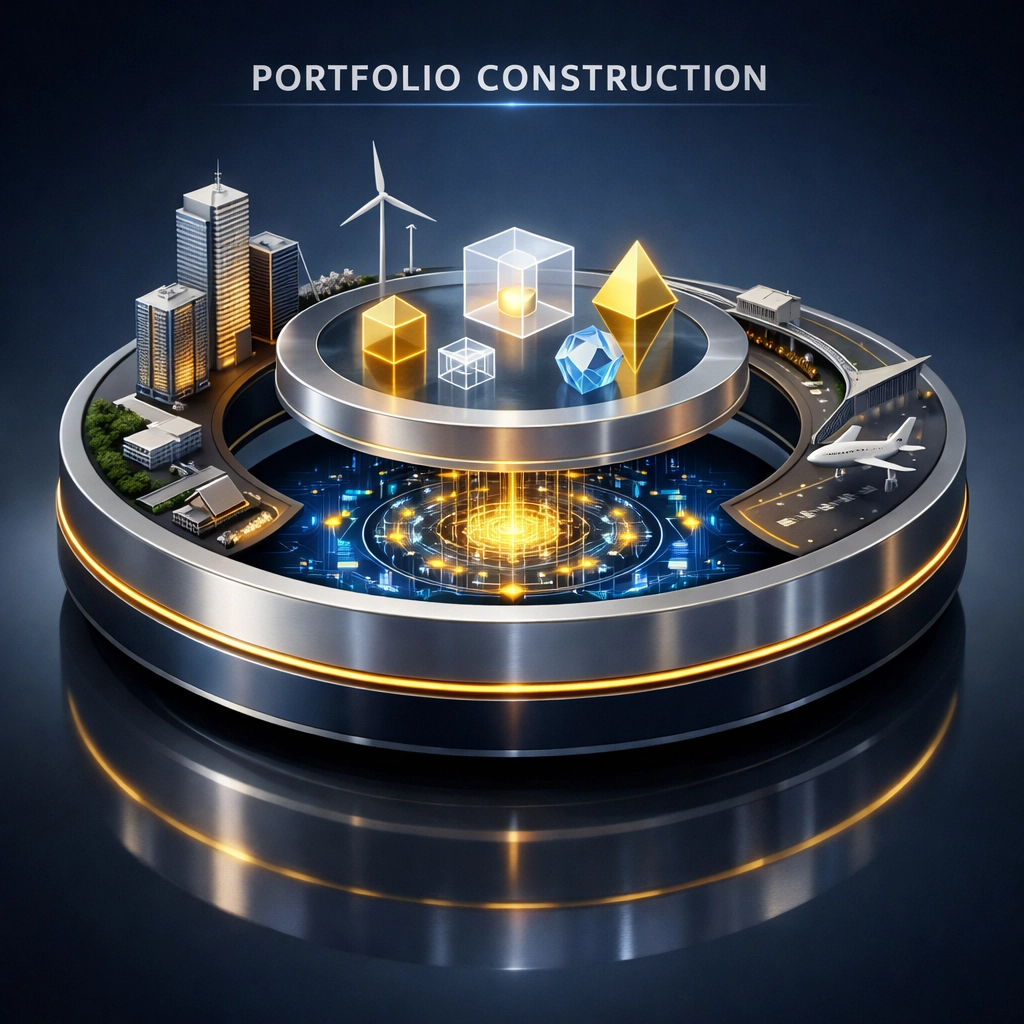 Diversified portfolio structure with private equity, tokenized alternatives, and digital asset allocations