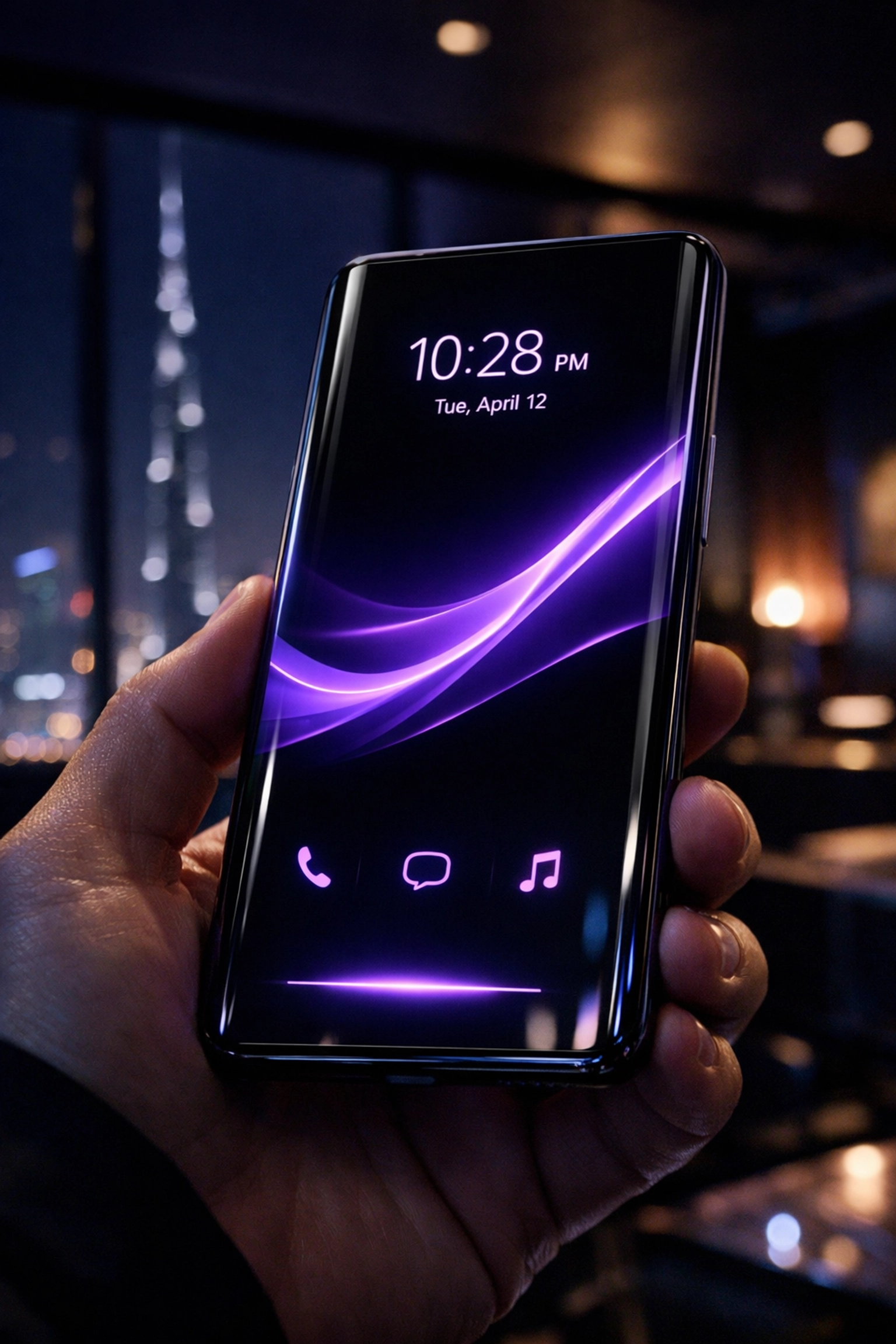 Luxury mobile ecommerce app on a smartphone, illustrating responsive web design for Dubai retailers.