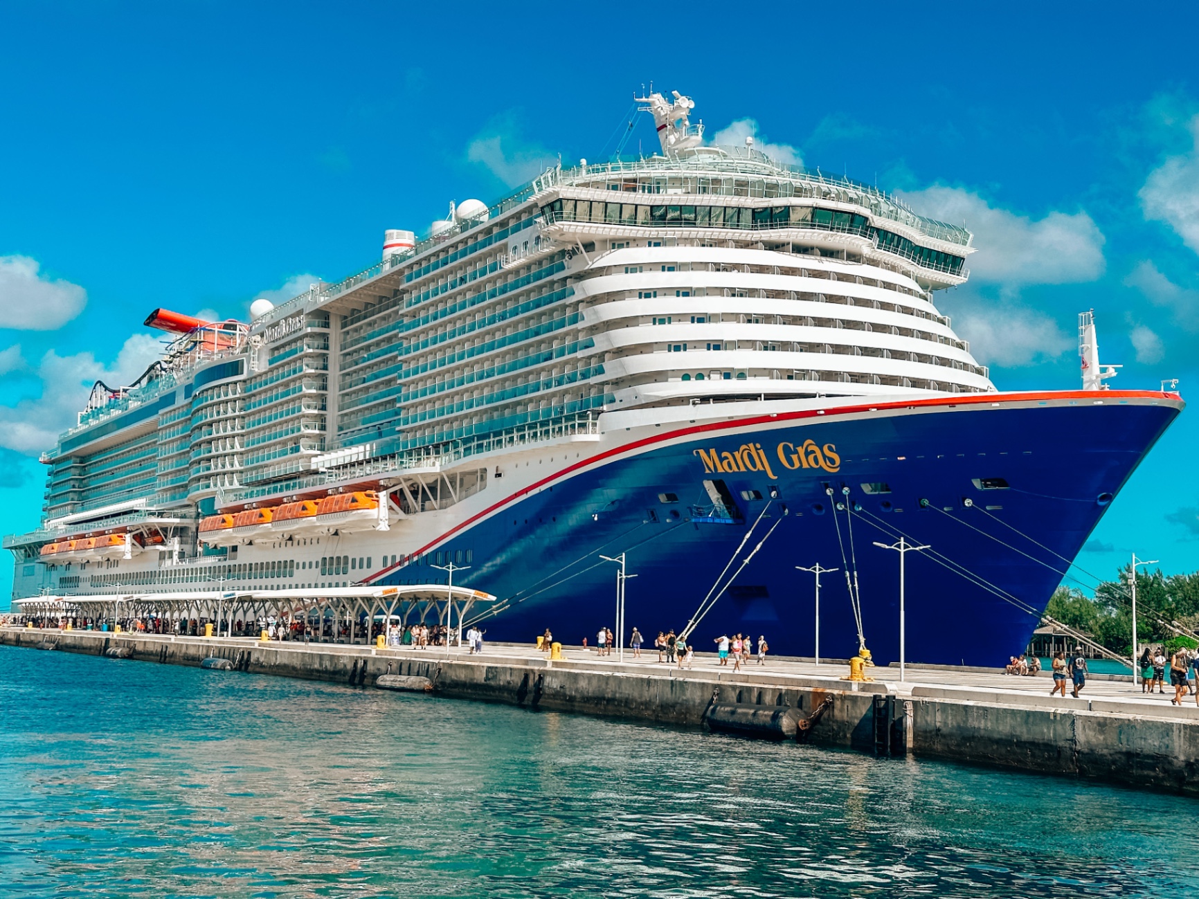 Carnival Mardi Gras docked. Source: John the Wanderer.