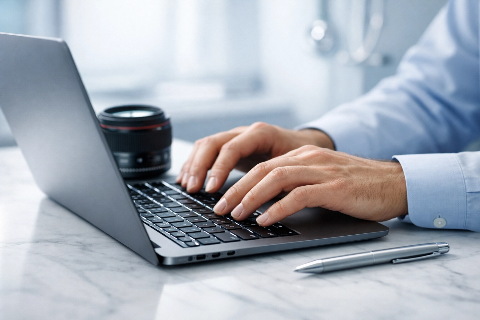 Billing professional processing insurance appeals for an optometry practice to improve revenue cycle management.