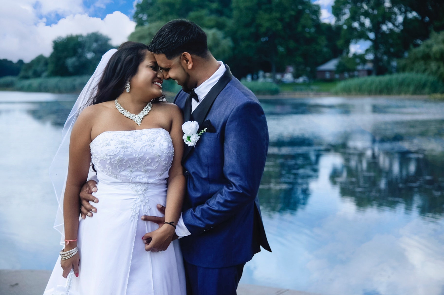 Romantic Outdoor Wedding Portrait