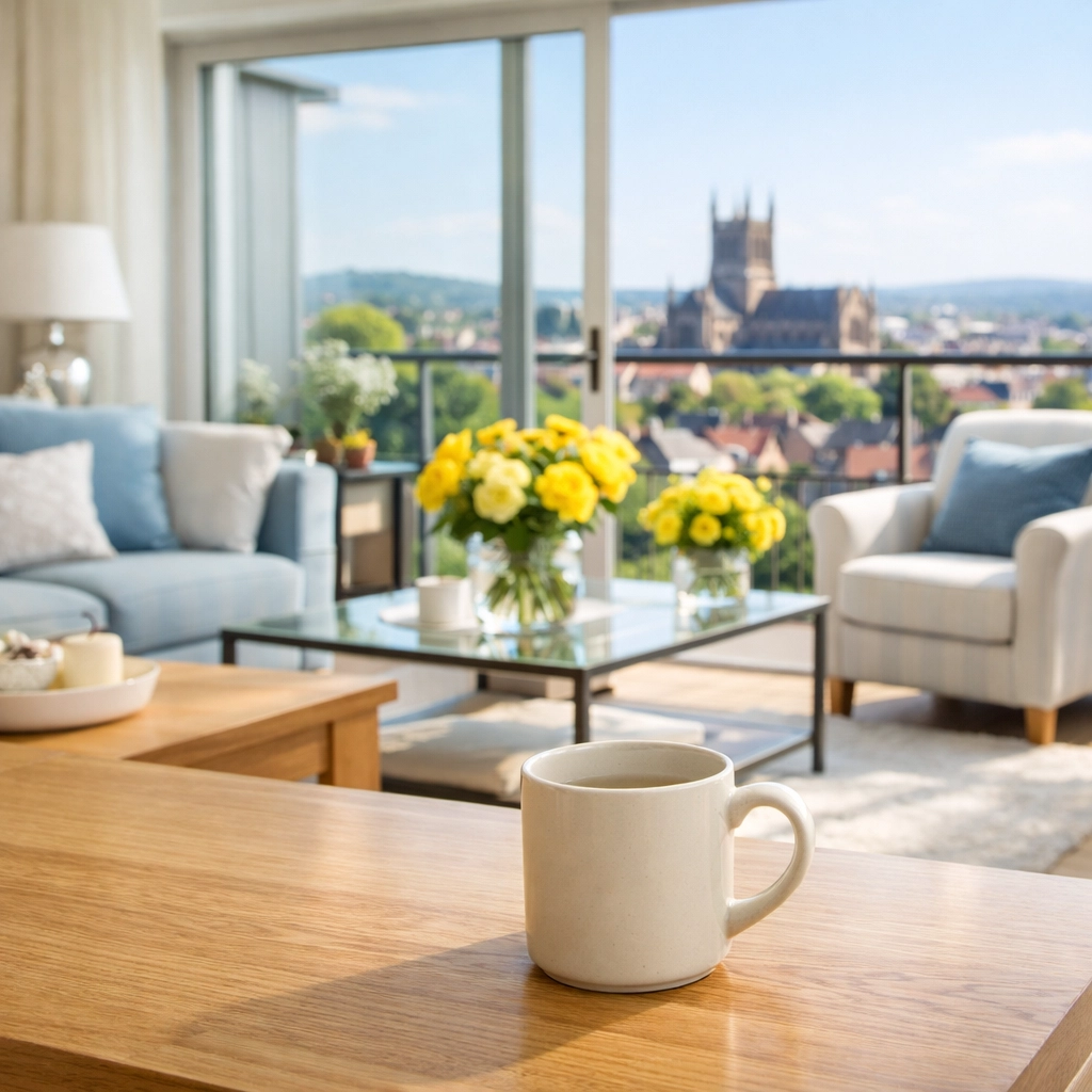 Spotless Worcester home interior after a professional eco-friendly house cleaning service.