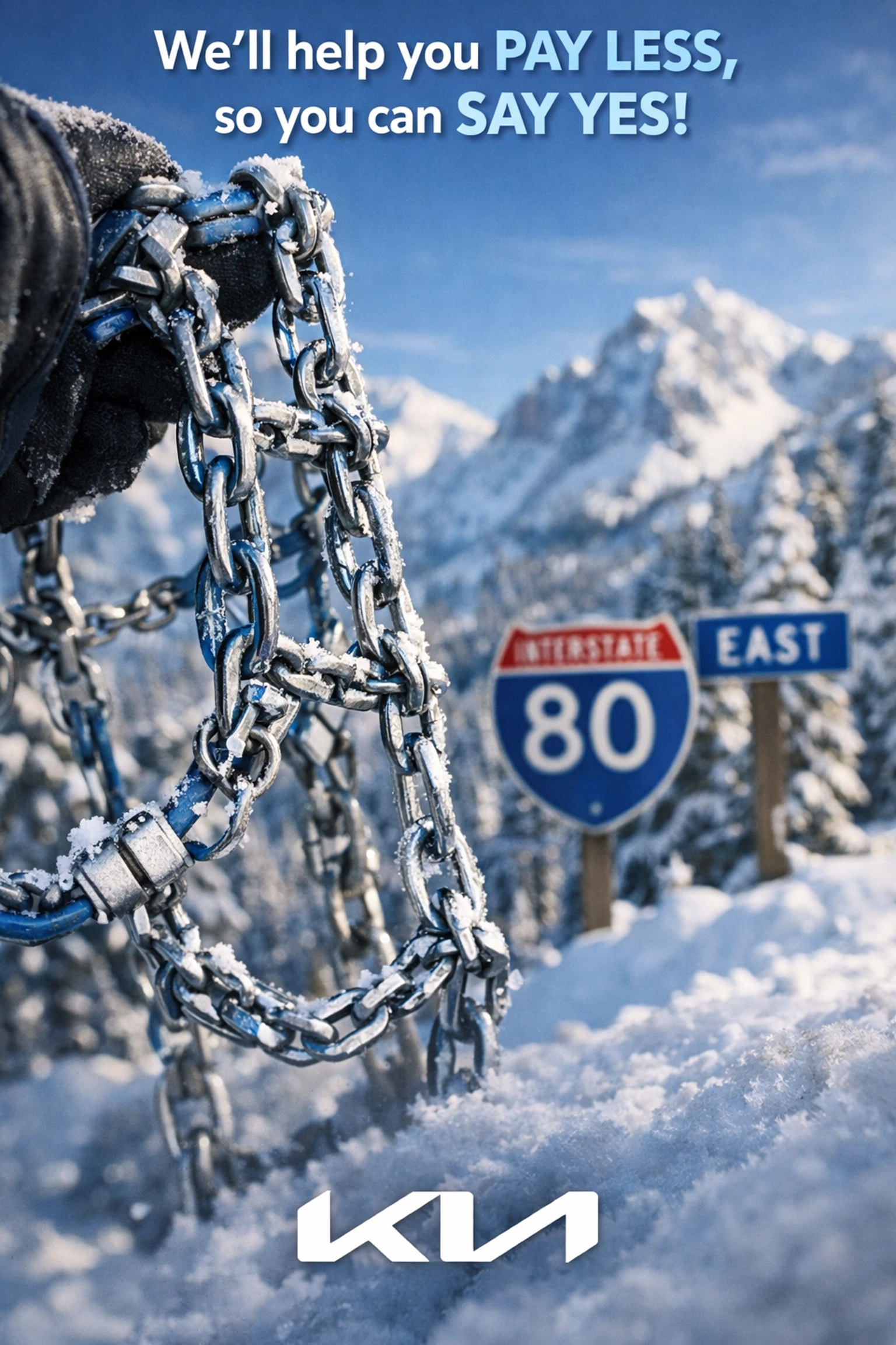 Tire chains for Kia vehicles required on snowy I-80 highway to Lake Tahoe