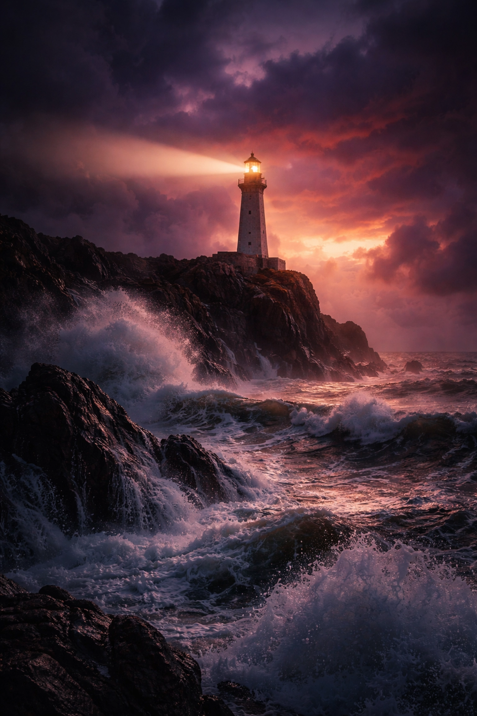 Lighthouse in a storm symbolizing risk management and resilience in alternative asset allocation