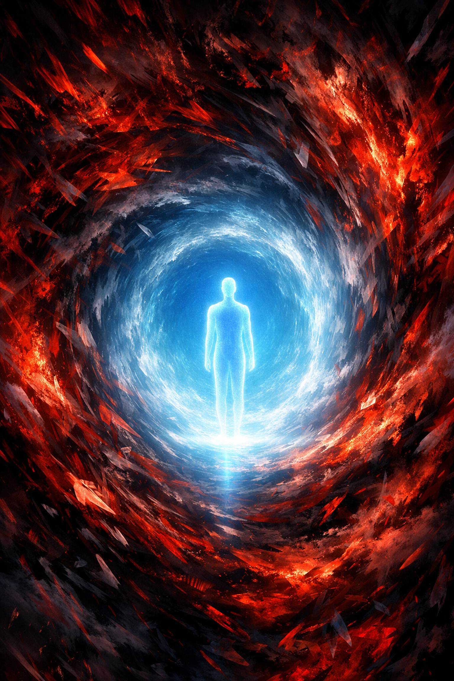 A peaceful parent maintaining a regulated nervous system amidst chaotic family emotions.