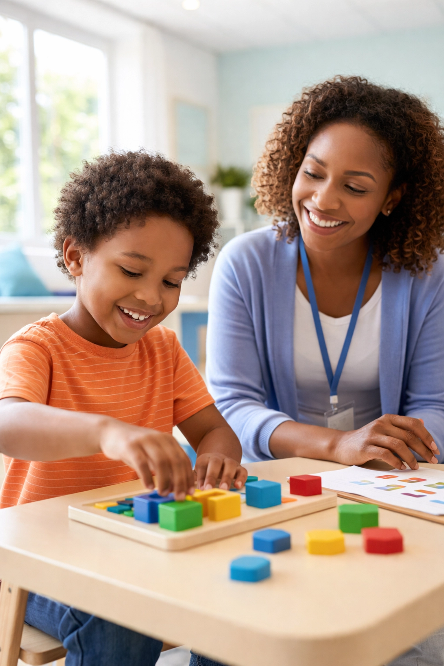 Child with autism enjoying therapy session covered by Georgia Katie Beckett Medicaid