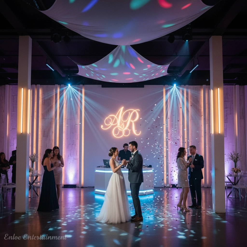 Wedding celebration photo courtesy of your wedding DJ in Houston, Texas