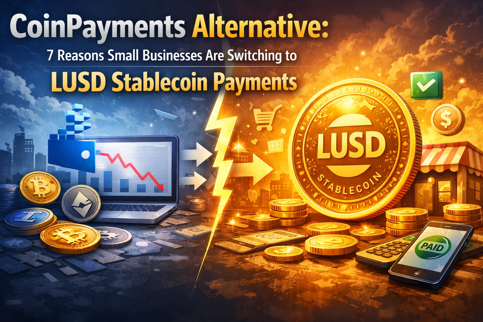 [HERO] CoinPayments Alternative: 7 Reasons Small Businesses Are Switching to LUSD Stablecoin Payments