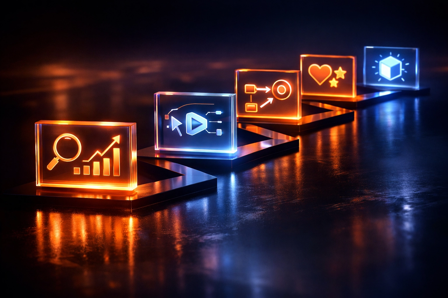 Strategic AI chatbot conversation flow path illustrating a logical sequence for lead conversion.