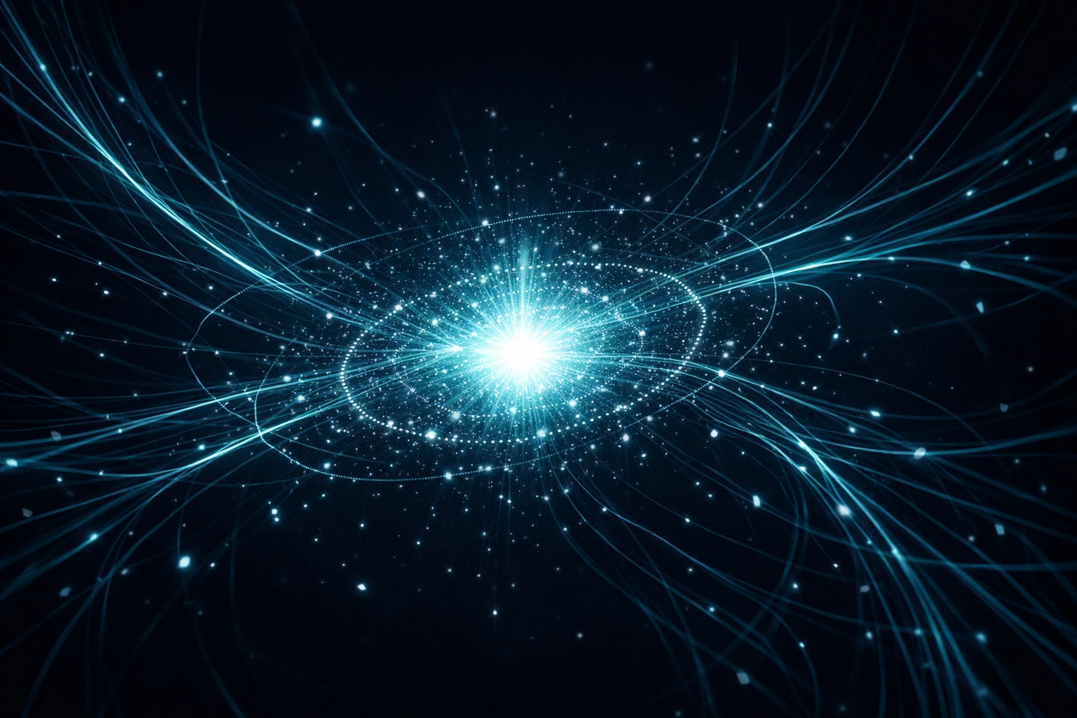 Abstract visualization of an autonomous AI agent processing invisible payments and data points.