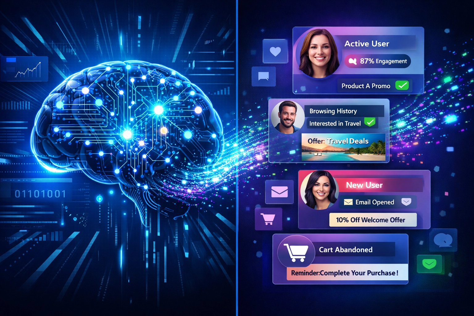 AI-powered customer segmentation and behavioral targeting for marketing automation personalization