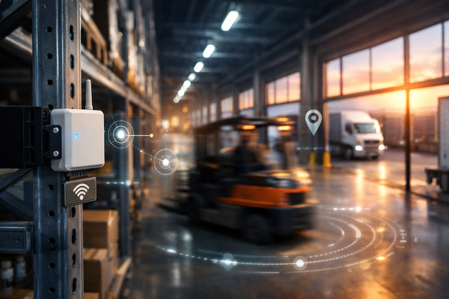 Active warehouse operations with real-time supply chain visibility and tracking systems
