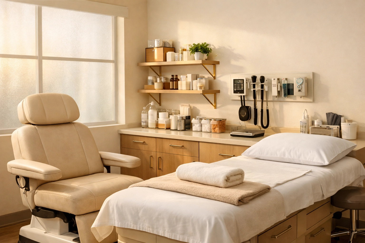 Modern medical examination room at Las Vegas erectile dysfunction treatment clinic