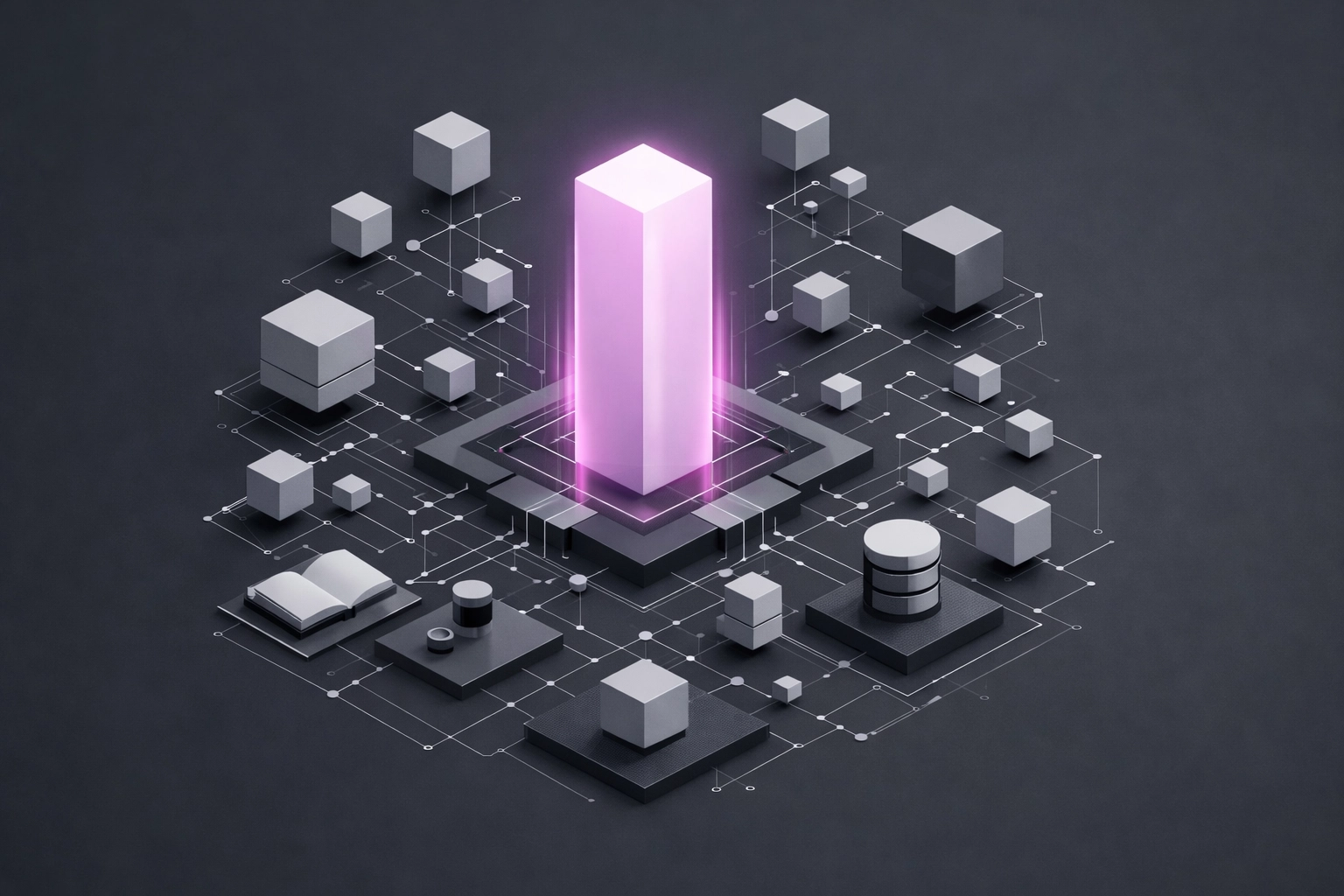 Structured digital architecture of a manufacturing technical authority library with pillar pages and topic clusters.
