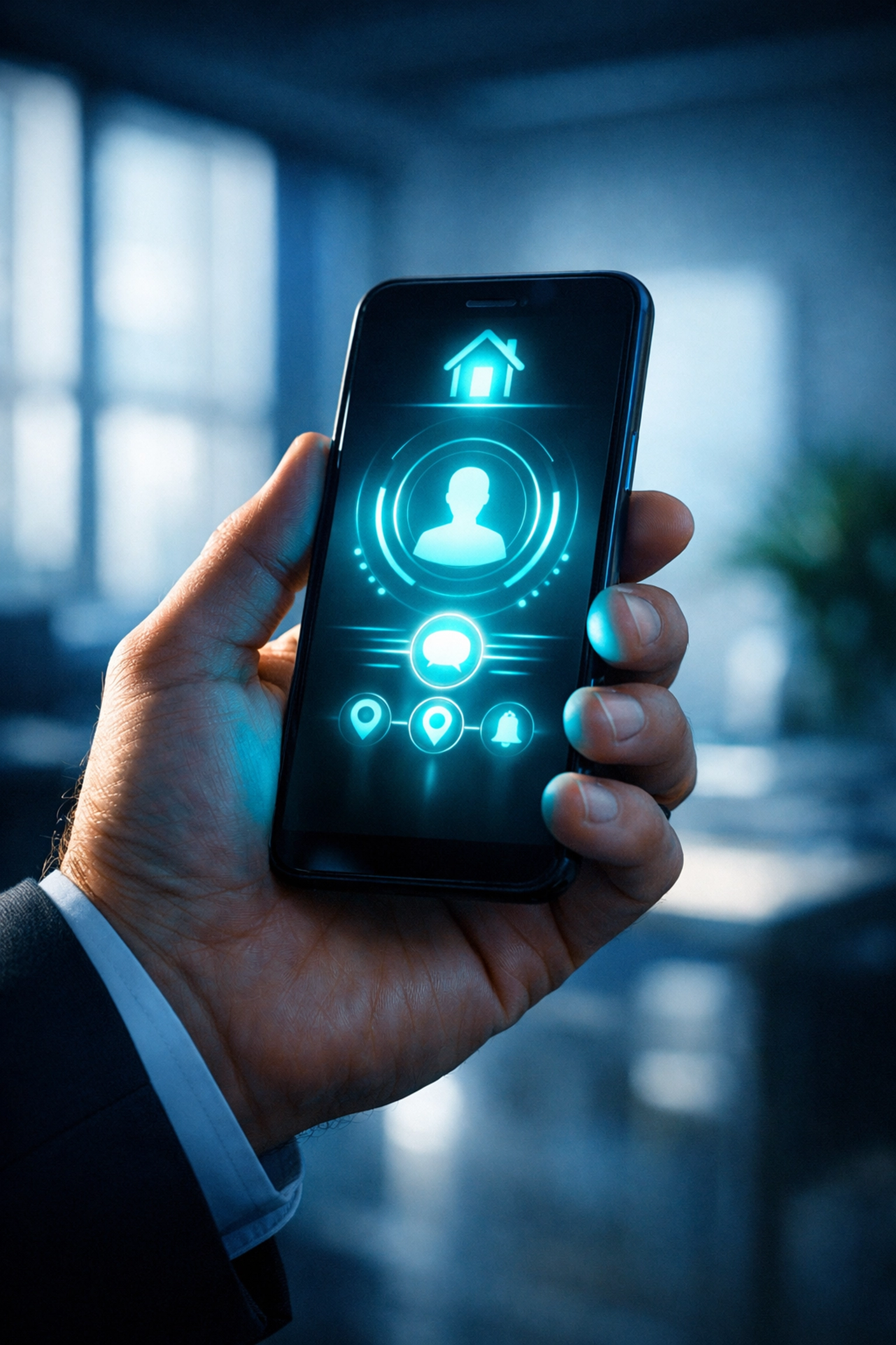 Professional agent using AI for real estate lead follow up to receive instant hot lead notifications.