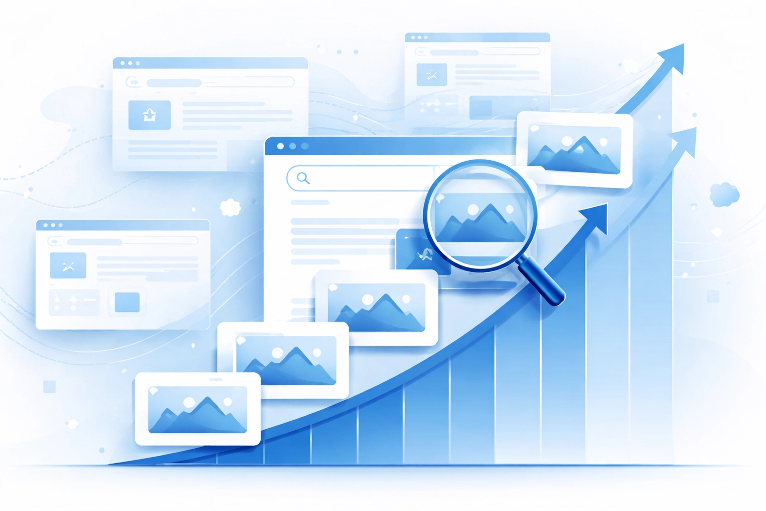 Search engine results showing improved visibility through professional website photography