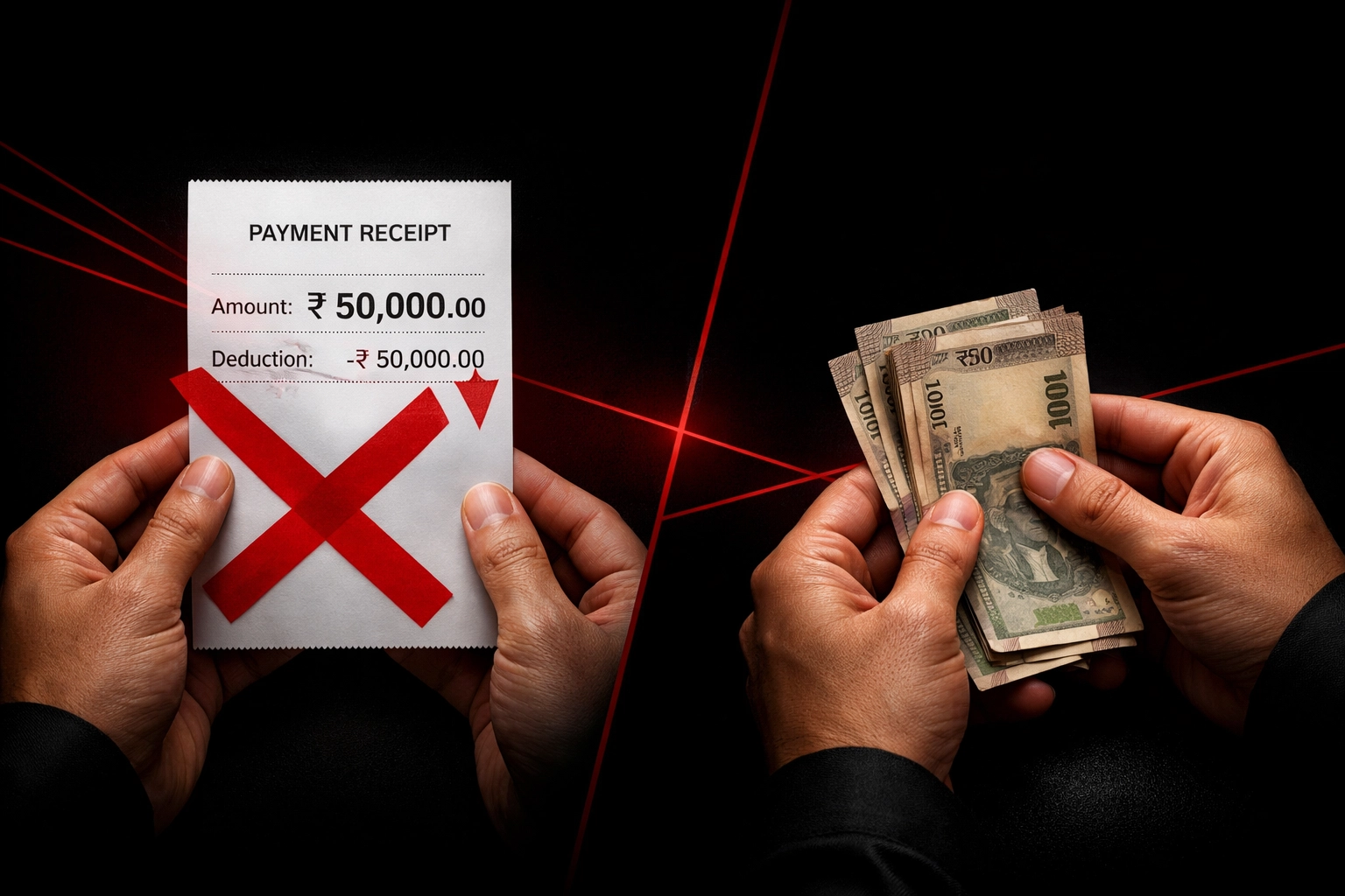 Creator earnings reduced by middleman commission showing payment receipt versus actual cash received