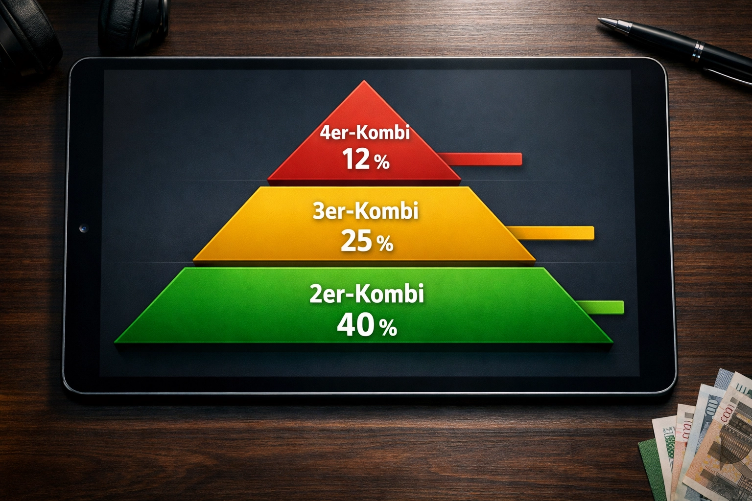 Erfolgsquoten bei Kombiwetten: Vergleich von 2er, 3er und 4er-Kombis für Anfänger