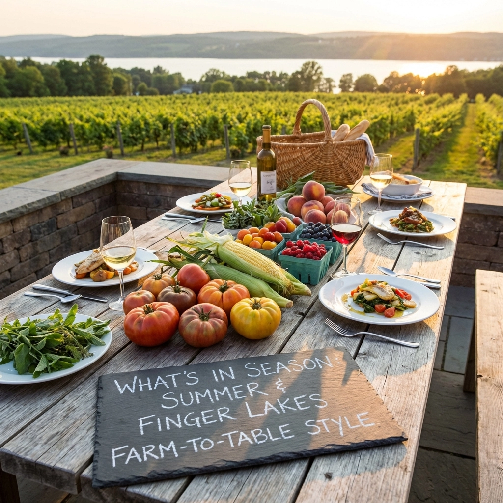 What is in Season: Summer Ingredients; Finger Lakes Farm-to-Table Style
