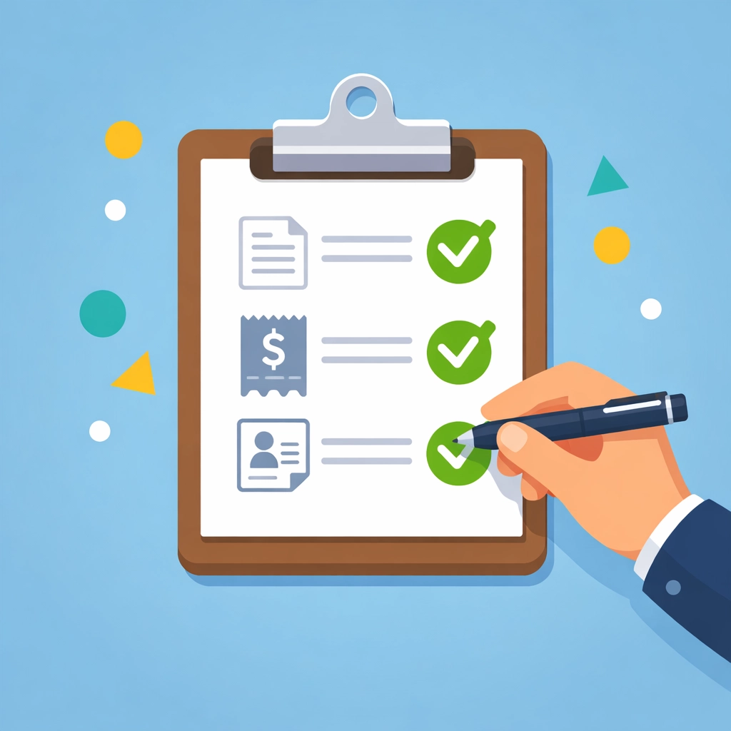 Tax filing checklist with documents and forms for 2026 tax preparation